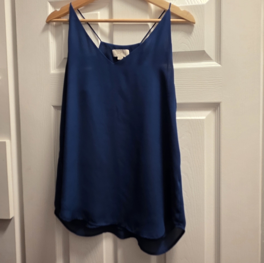 LOFT Blue Sleeveless Camisole Top